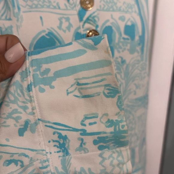 Lilly Pulitzer Captain La Via Loca Printed Pullover Popover Size Large - Picture 8 of 8